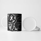 White Ribbon Day New Zealand Ceramic Mug Aotearoa Maori Pattern