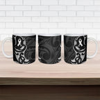 White Ribbon Day New Zealand Ceramic Mug Aotearoa Maori Pattern