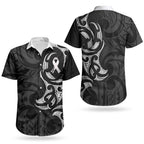 White Ribbon Day New Zealand Couples Matching Tank Maxi Dress and Hawaiian Shirt Aotearoa Maori Pattern