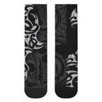 White Ribbon Day New Zealand Crew Socks Aotearoa Maori Pattern