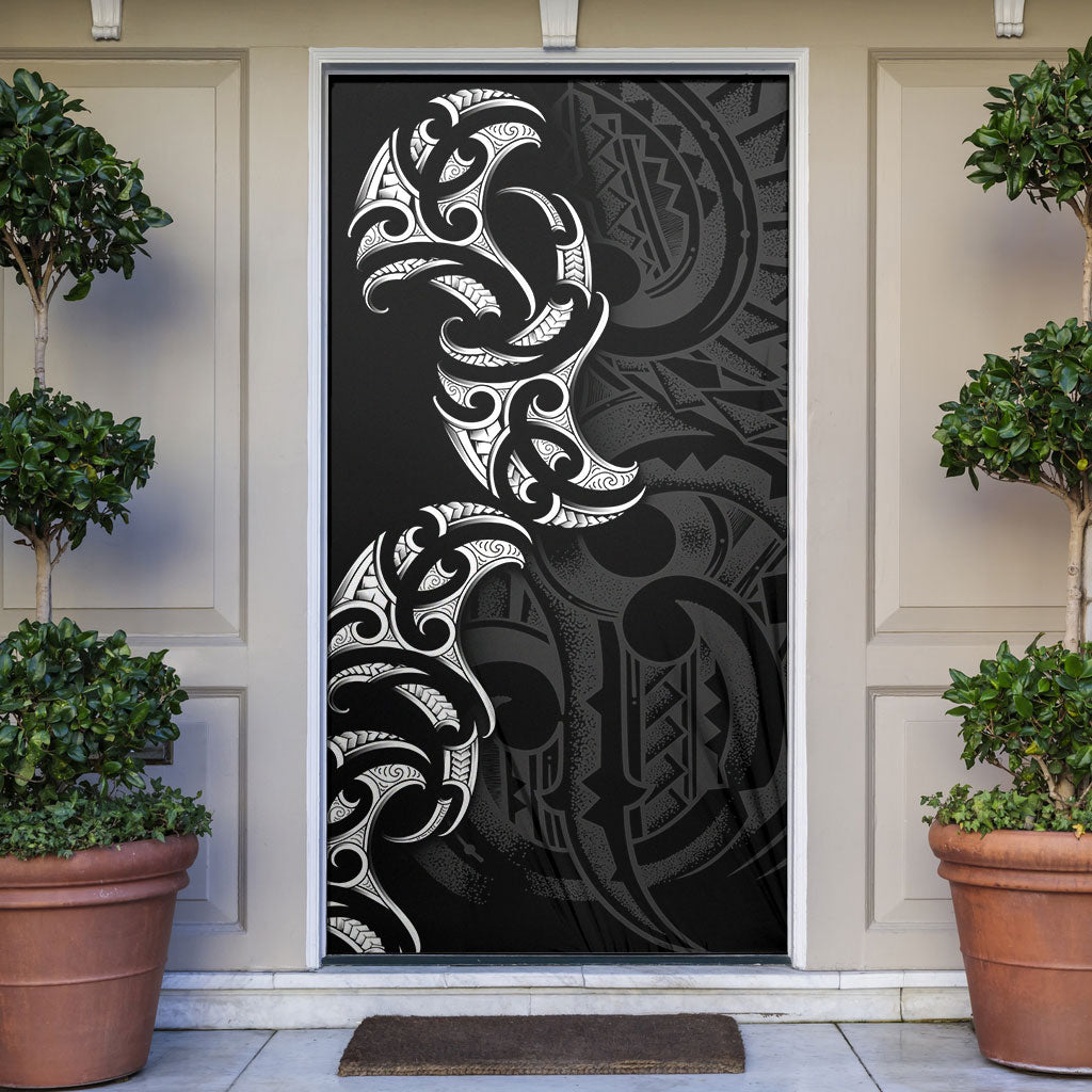 White Ribbon Day New Zealand Door Cover Aotearoa Maori Pattern