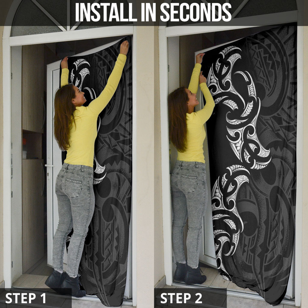 White Ribbon Day New Zealand Door Cover Aotearoa Maori Pattern