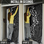 White Ribbon Day New Zealand Door Cover Aotearoa Maori Pattern