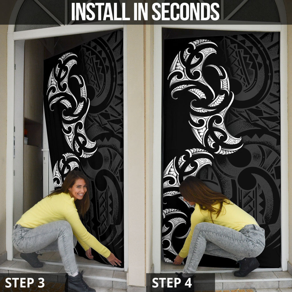 White Ribbon Day New Zealand Door Cover Aotearoa Maori Pattern