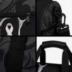 White Ribbon Day New Zealand Duffle Bag Aotearoa Maori Pattern