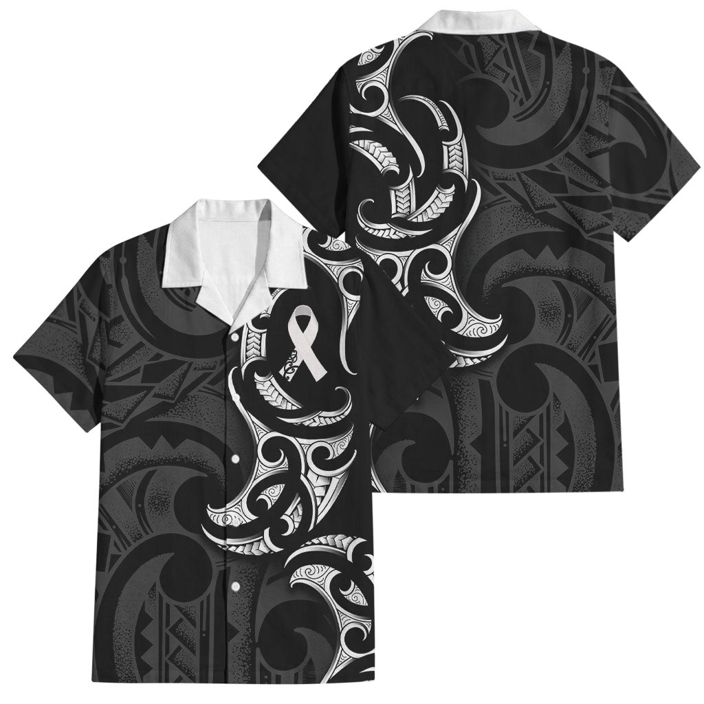 White Ribbon Day New Zealand Family Matching Long Sleeve Bodycon Dress and Hawaiian Shirt Aotearoa Maori Pattern