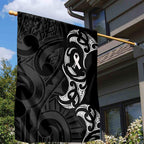 White Ribbon Day New Zealand Garden Flag Aotearoa Maori Pattern