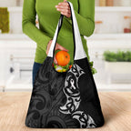 White Ribbon Day New Zealand Grocery Bag Aotearoa Maori Pattern