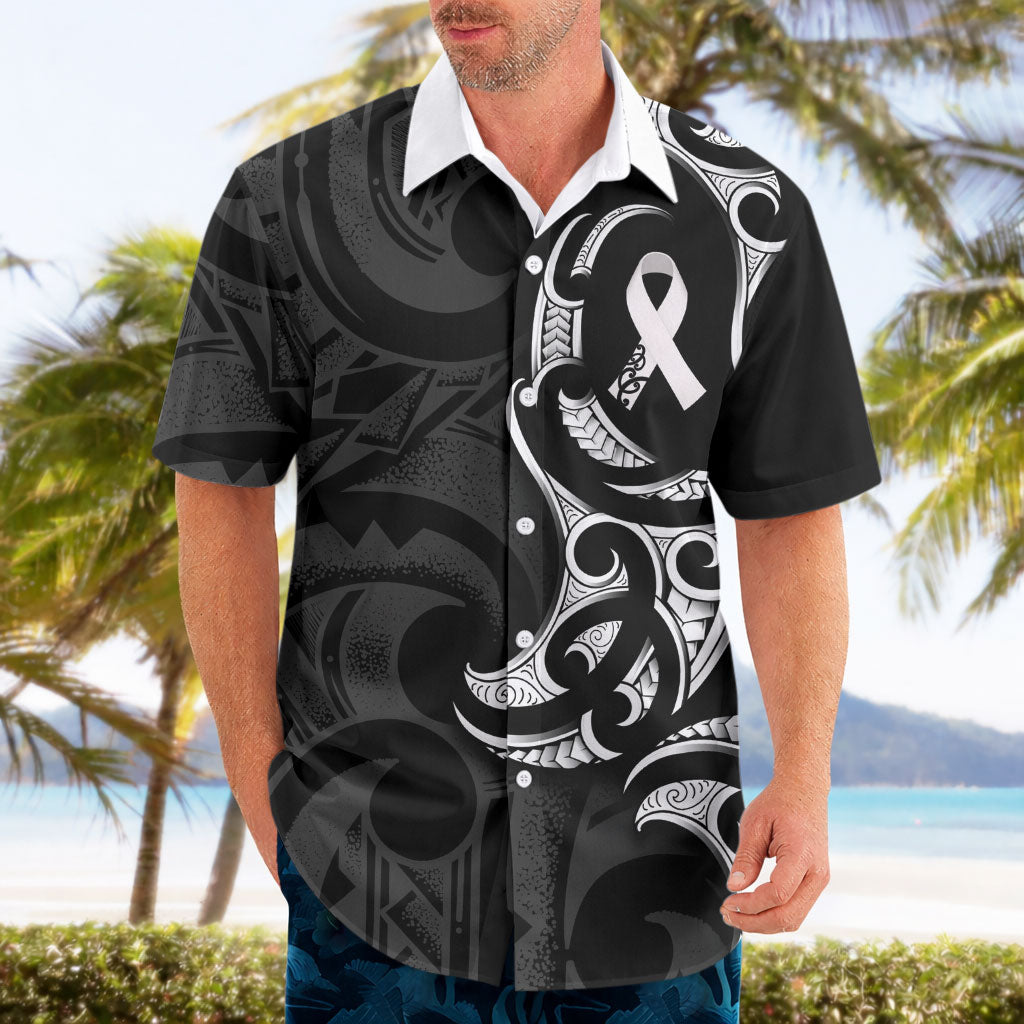 White Ribbon Day New Zealand Hawaiian Shirt Aotearoa Maori Pattern