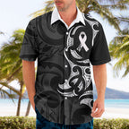 White Ribbon Day New Zealand Hawaiian Shirt Aotearoa Maori Pattern