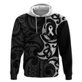 White Ribbon Day New Zealand Hoodie Aotearoa Maori Pattern