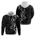 White Ribbon Day New Zealand Hoodie Aotearoa Maori Pattern