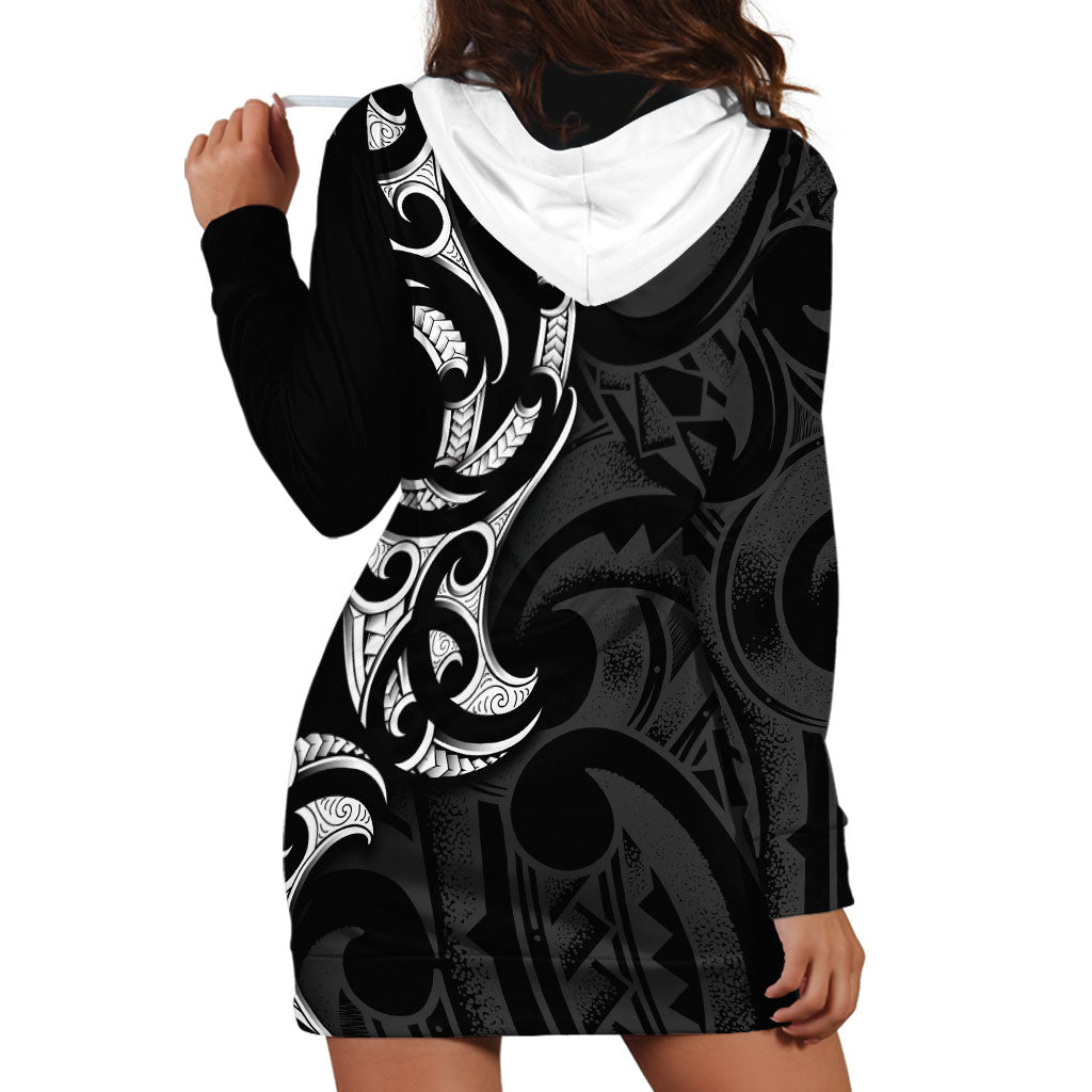 White Ribbon Day New Zealand Hoodie Dress Aotearoa Maori Pattern