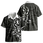 White Ribbon Day New Zealand Kid Hawaiian Shirt Aotearoa Maori Pattern