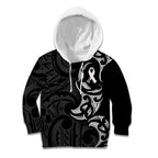 White Ribbon Day New Zealand Kid Hoodie Aotearoa Maori Pattern