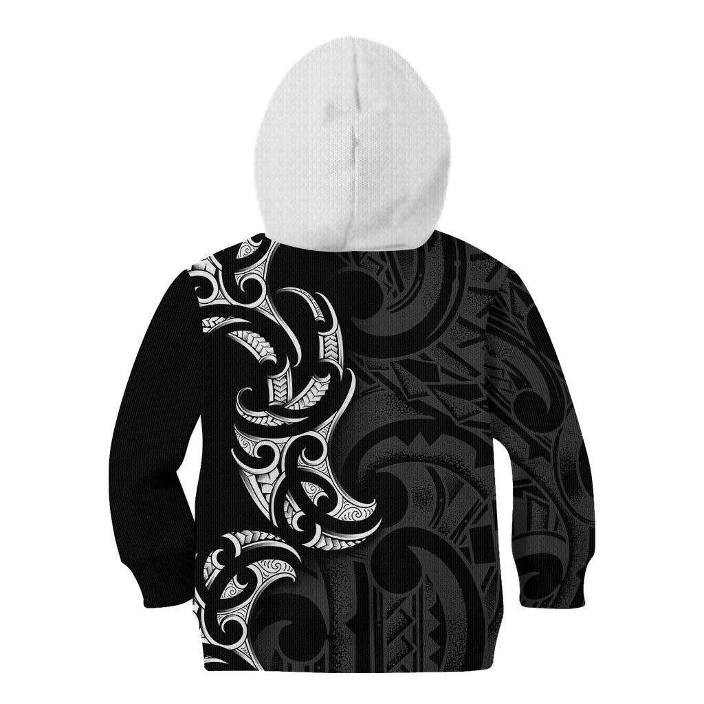 White Ribbon Day New Zealand Kid Hoodie Aotearoa Maori Pattern