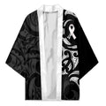 White Ribbon Day New Zealand Kimono Aotearoa Maori Pattern