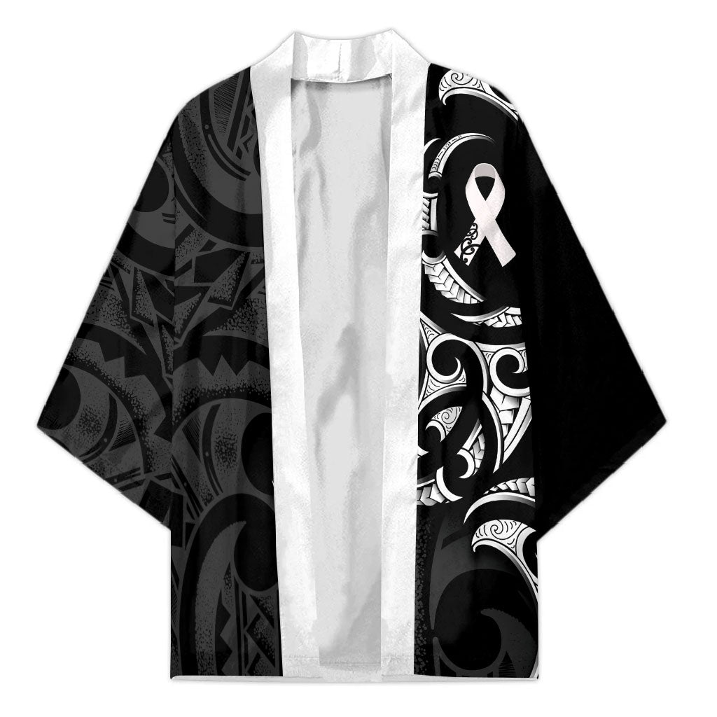 White Ribbon Day New Zealand Kimono Aotearoa Maori Pattern
