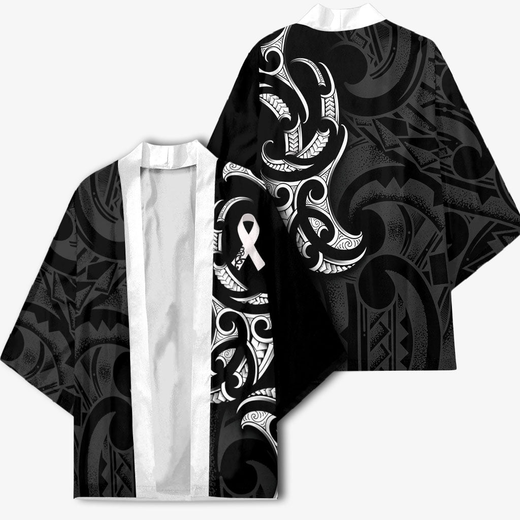 White Ribbon Day New Zealand Kimono Aotearoa Maori Pattern