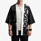 White Ribbon Day New Zealand Kimono Aotearoa Maori Pattern