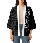 White Ribbon Day New Zealand Kimono Aotearoa Maori Pattern