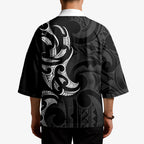 White Ribbon Day New Zealand Kimono Aotearoa Maori Pattern