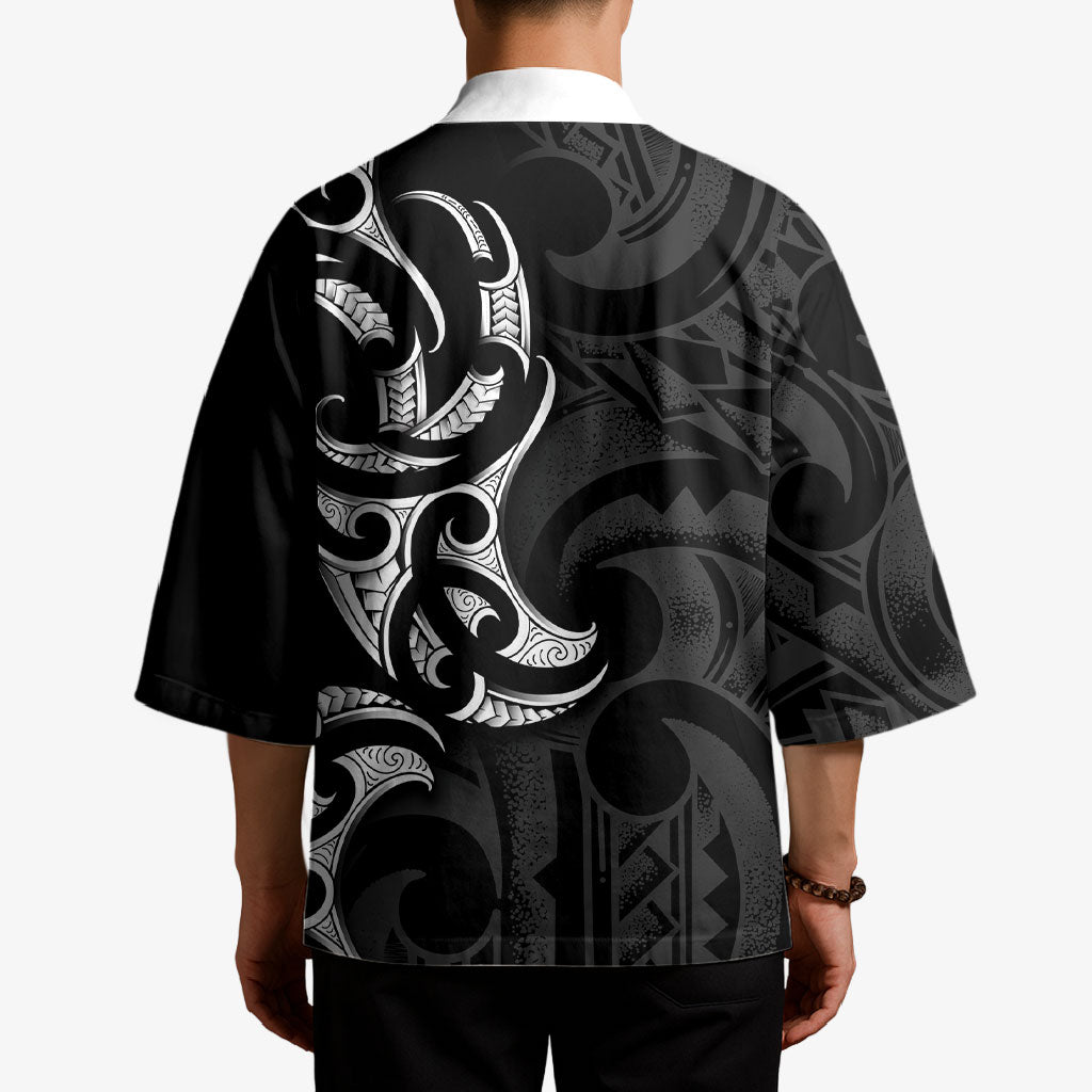 White Ribbon Day New Zealand Kimono Aotearoa Maori Pattern