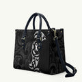 White Ribbon Day New Zealand Leather Bag Aotearoa Maori Pattern
