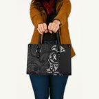White Ribbon Day New Zealand Leather Bag Aotearoa Maori Pattern