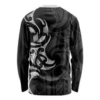 White Ribbon Day New Zealand Long Sleeve Shirt Aotearoa Maori Pattern