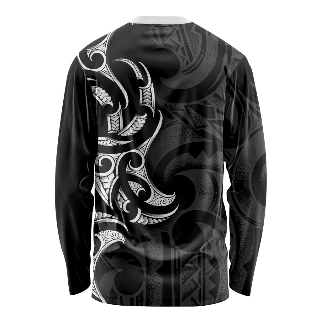 White Ribbon Day New Zealand Long Sleeve Shirt Aotearoa Maori Pattern
