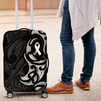 White Ribbon Day New Zealand Luggage Cover Aotearoa Maori Pattern
