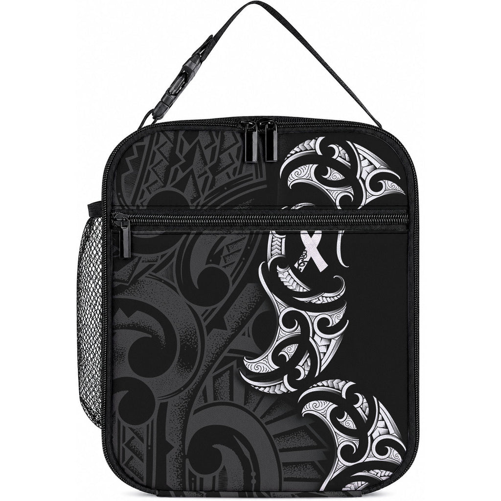 White Ribbon Day New Zealand Lunch Bag Aotearoa Maori Pattern