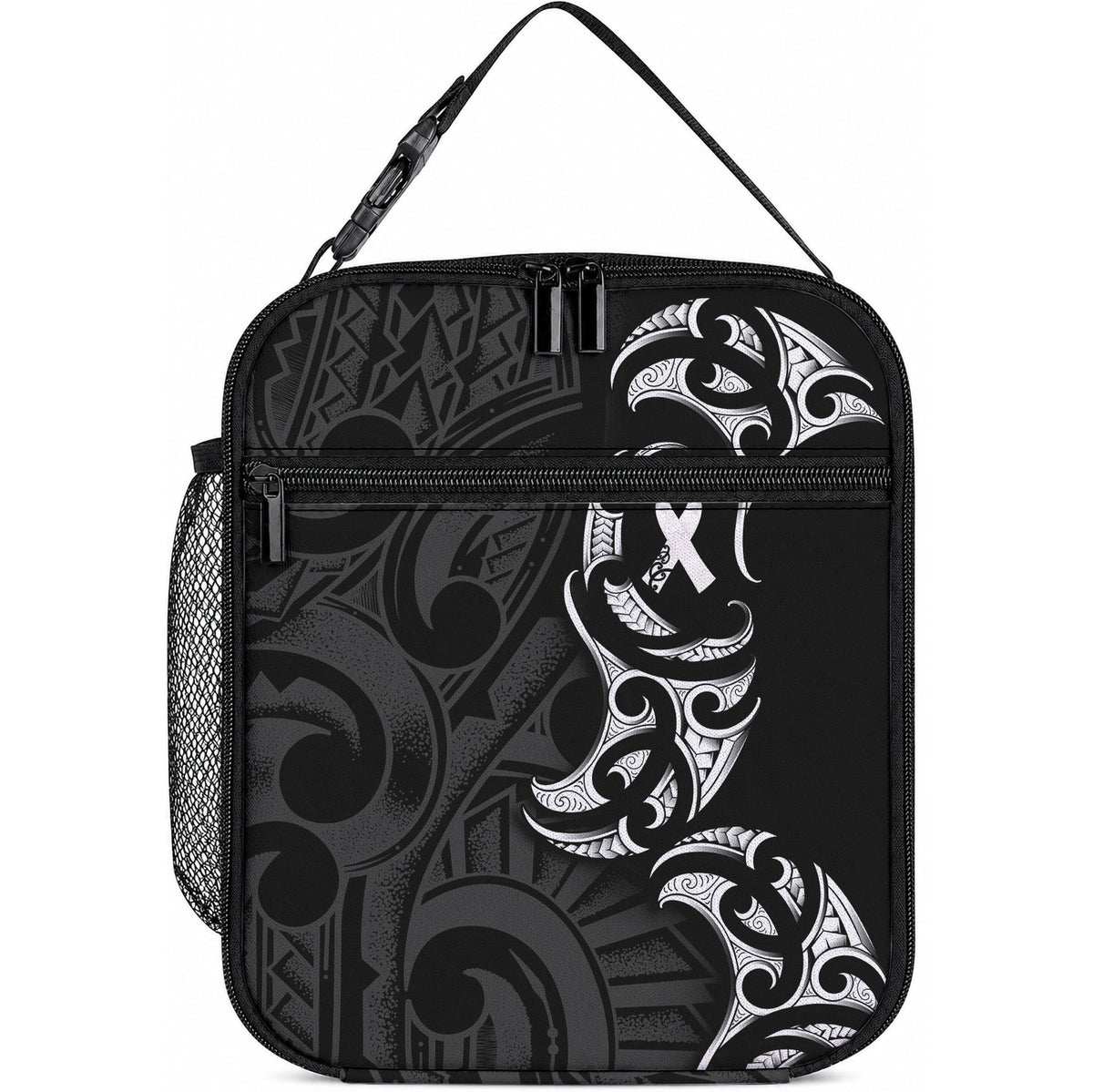 White Ribbon Day New Zealand Lunch Bag Aotearoa Maori Pattern
