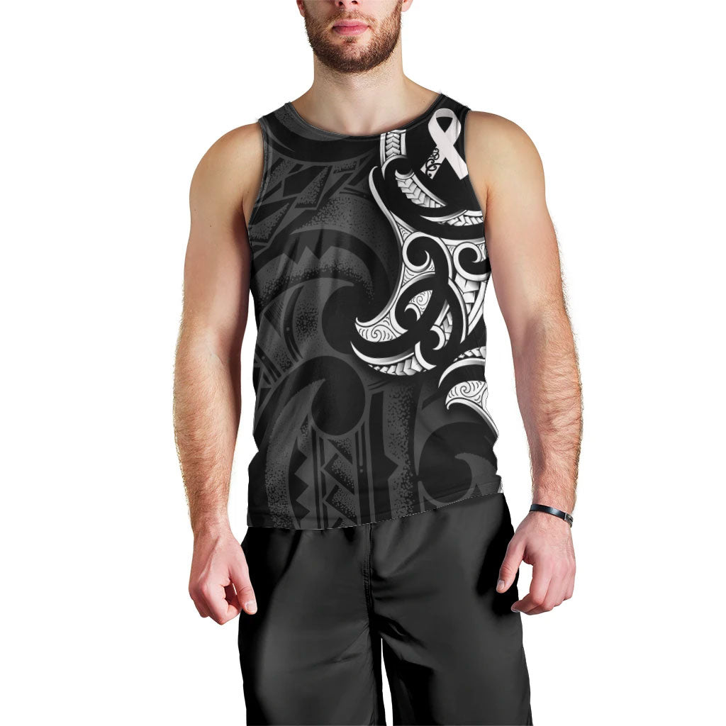 White Ribbon Day New Zealand Men Tank Top Aotearoa Maori Pattern