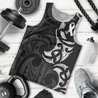 White Ribbon Day New Zealand Men Tank Top Aotearoa Maori Pattern
