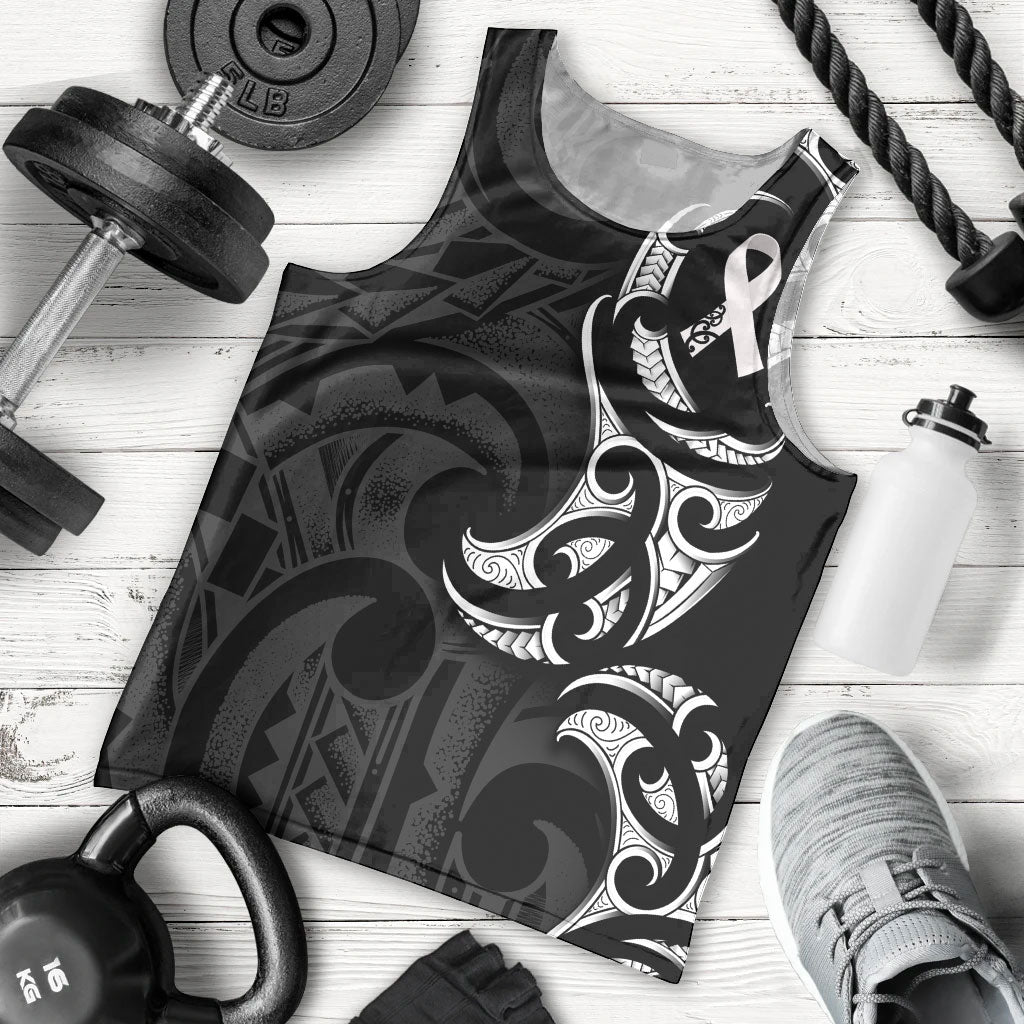White Ribbon Day New Zealand Men Tank Top Aotearoa Maori Pattern