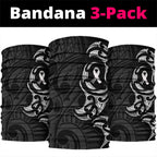 White Ribbon Day New Zealand Neck Gaiter Aotearoa Maori Pattern