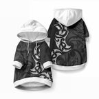 White Ribbon Day New Zealand Pet Hoodie Aotearoa Maori Pattern