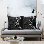 White Ribbon Day New Zealand Pillow Cover Aotearoa Maori Pattern
