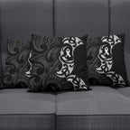 White Ribbon Day New Zealand Pillow Cover Aotearoa Maori Pattern