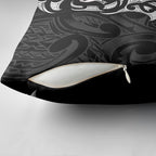 White Ribbon Day New Zealand Pillow Cover Aotearoa Maori Pattern
