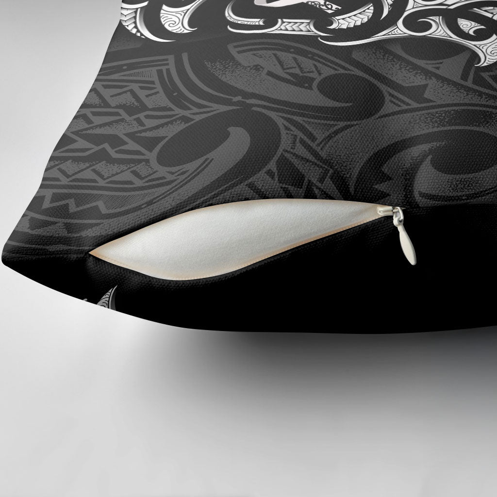 White Ribbon Day New Zealand Pillow Cover Aotearoa Maori Pattern