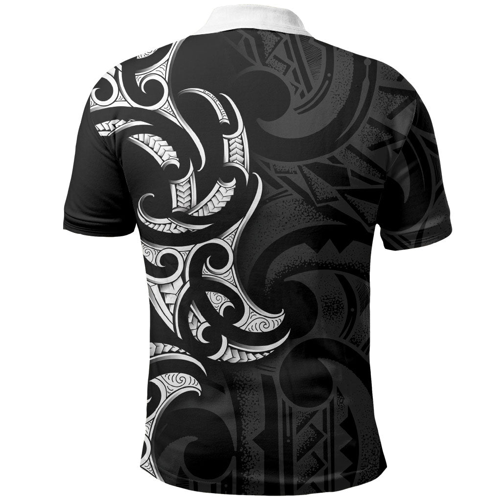 White Ribbon Day New Zealand Polo Shirt Aotearoa Maori Pattern
