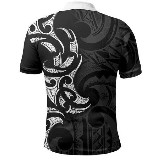 White Ribbon Day New Zealand Polo Shirt Aotearoa Maori Pattern