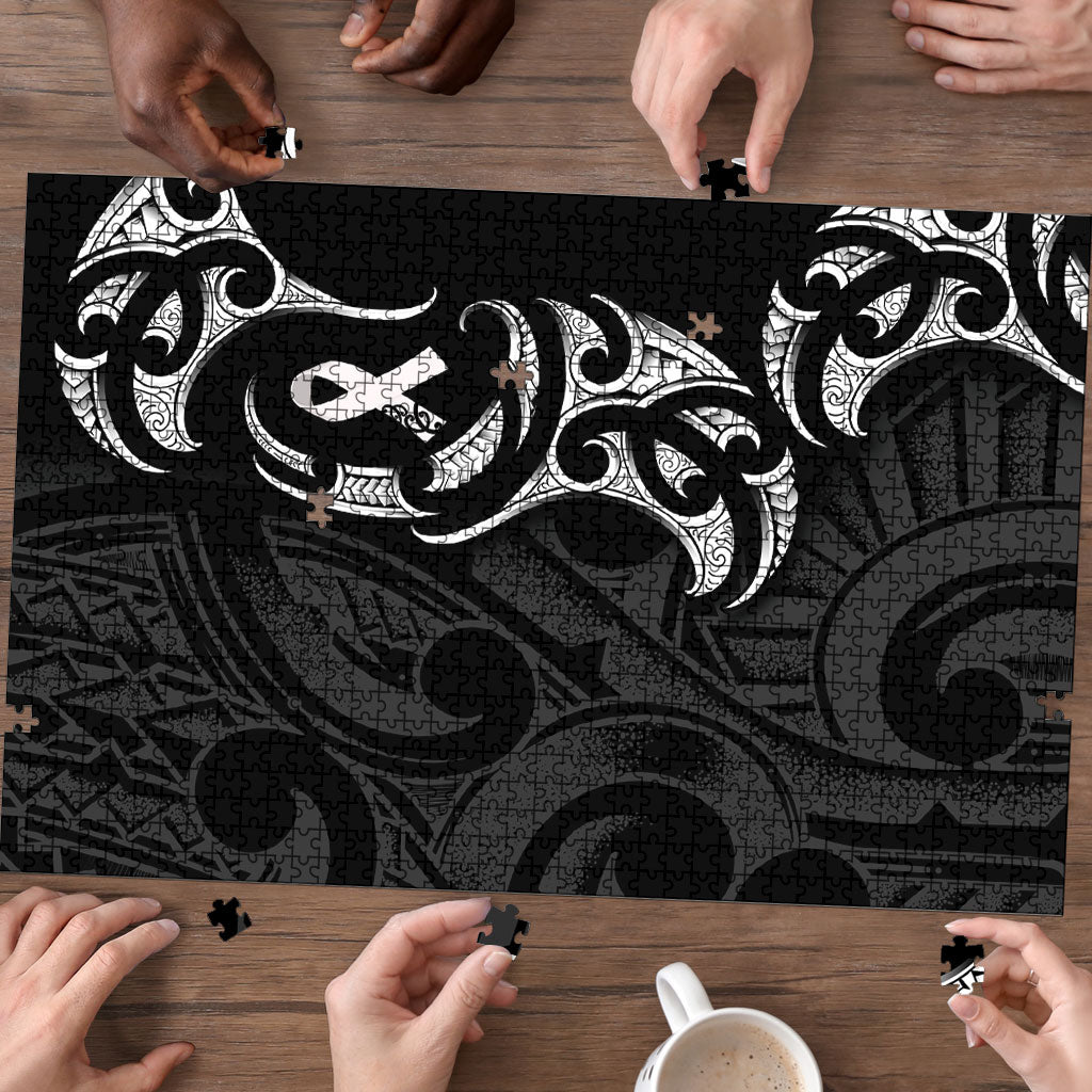 White Ribbon Day New Zealand Puzzle Aotearoa Maori Pattern
