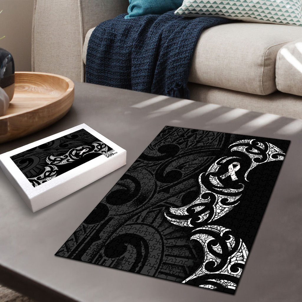 White Ribbon Day New Zealand Puzzle Aotearoa Maori Pattern