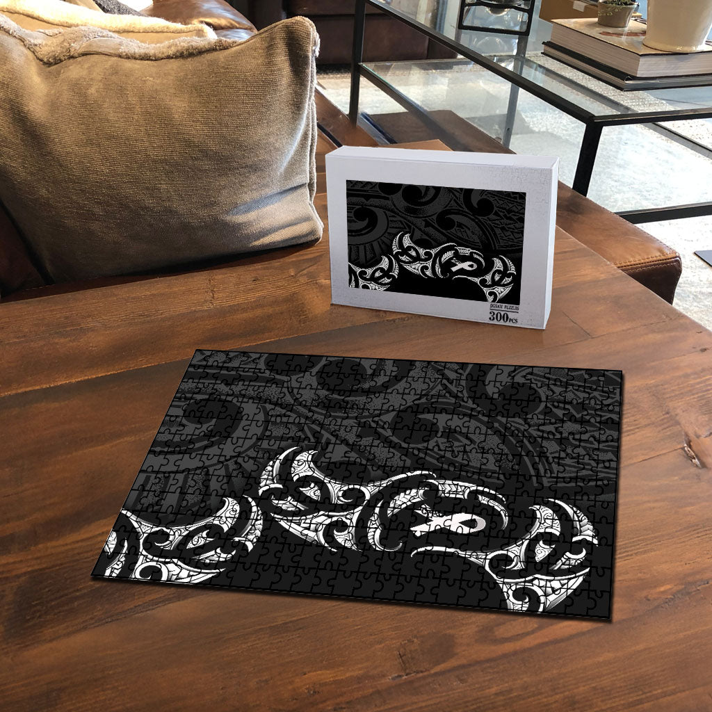 White Ribbon Day New Zealand Puzzle Aotearoa Maori Pattern