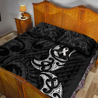 White Ribbon Day New Zealand Quilt Bed Set Aotearoa Maori Pattern