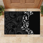 White Ribbon Day New Zealand Rubber Doormat Aotearoa Maori Pattern